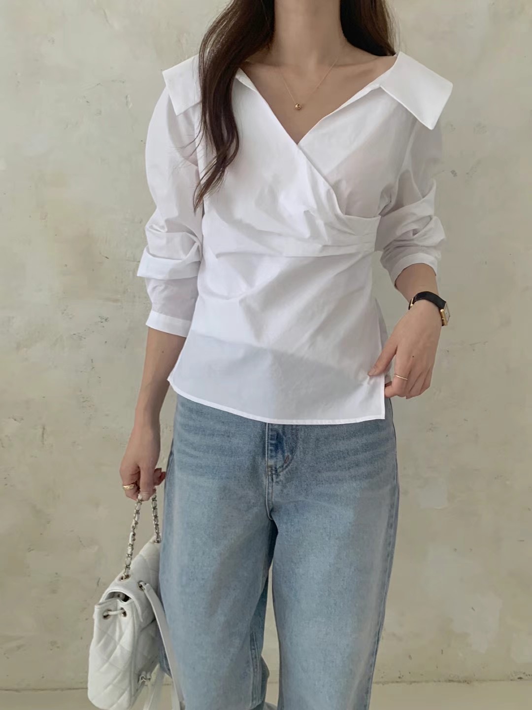 FREELOVE直郵韓國代購女裝新款推薦真品職業人氣襯衫蕾絲衫FREELOVE襯衫/蕾絲衫圖色1