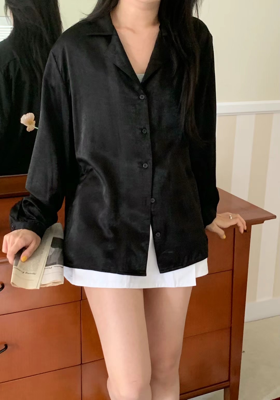 MOIBIEN韓國直郵東大門代購女裝新款時尚真品職業襯衫蕾絲衫OBLANC襯衫/蕾絲衫
