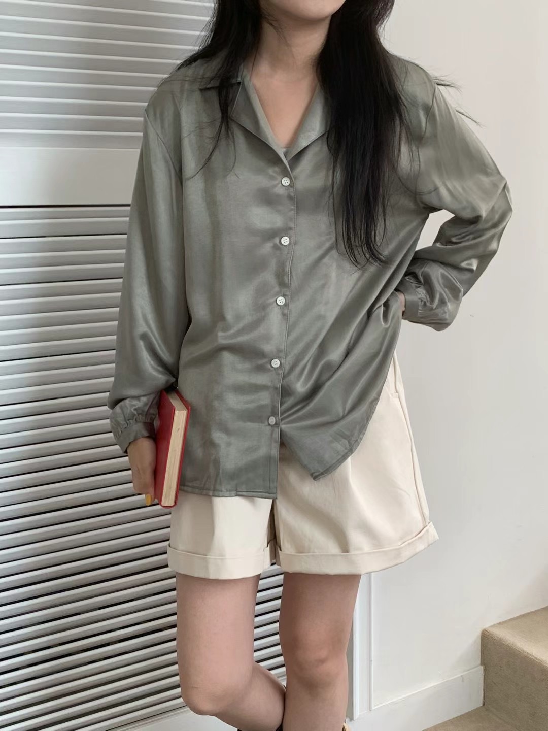 MOIBIEN韓國直郵東大門代購女裝新款時尚真品職業襯衫蕾絲衫OBLANC襯衫/蕾絲衫圖色2