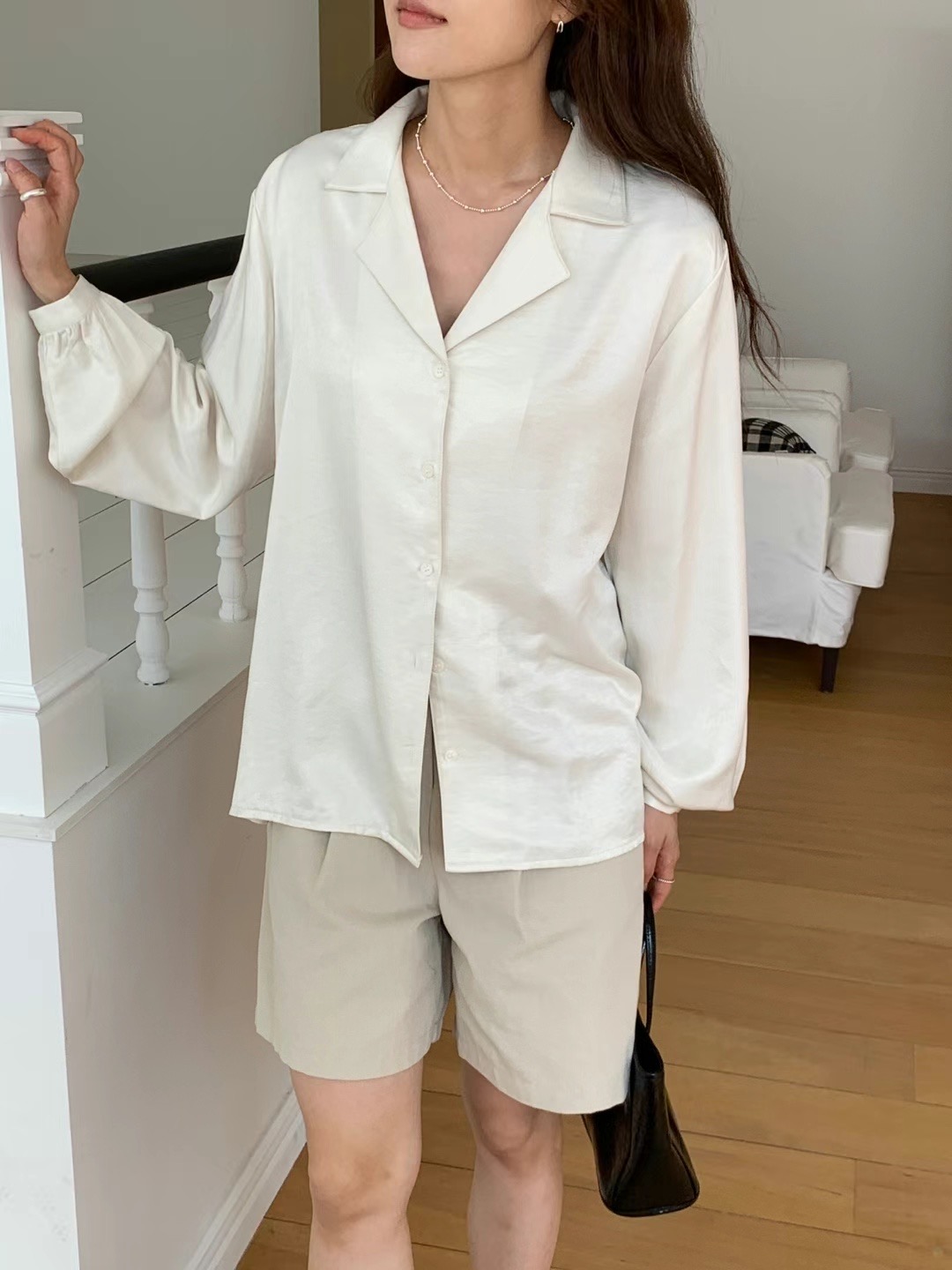 MOIBIEN韓國直郵東大門代購女裝新款時尚真品職業襯衫蕾絲衫OBLANC襯衫/蕾絲衫圖色3