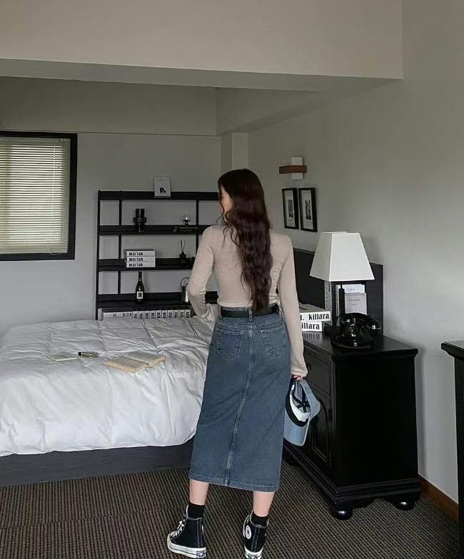 COCAREALDENI韓國直郵女裝新款24秋冬時尚職業半身裙中短裙COCAREALDENI半身裙/中短裙