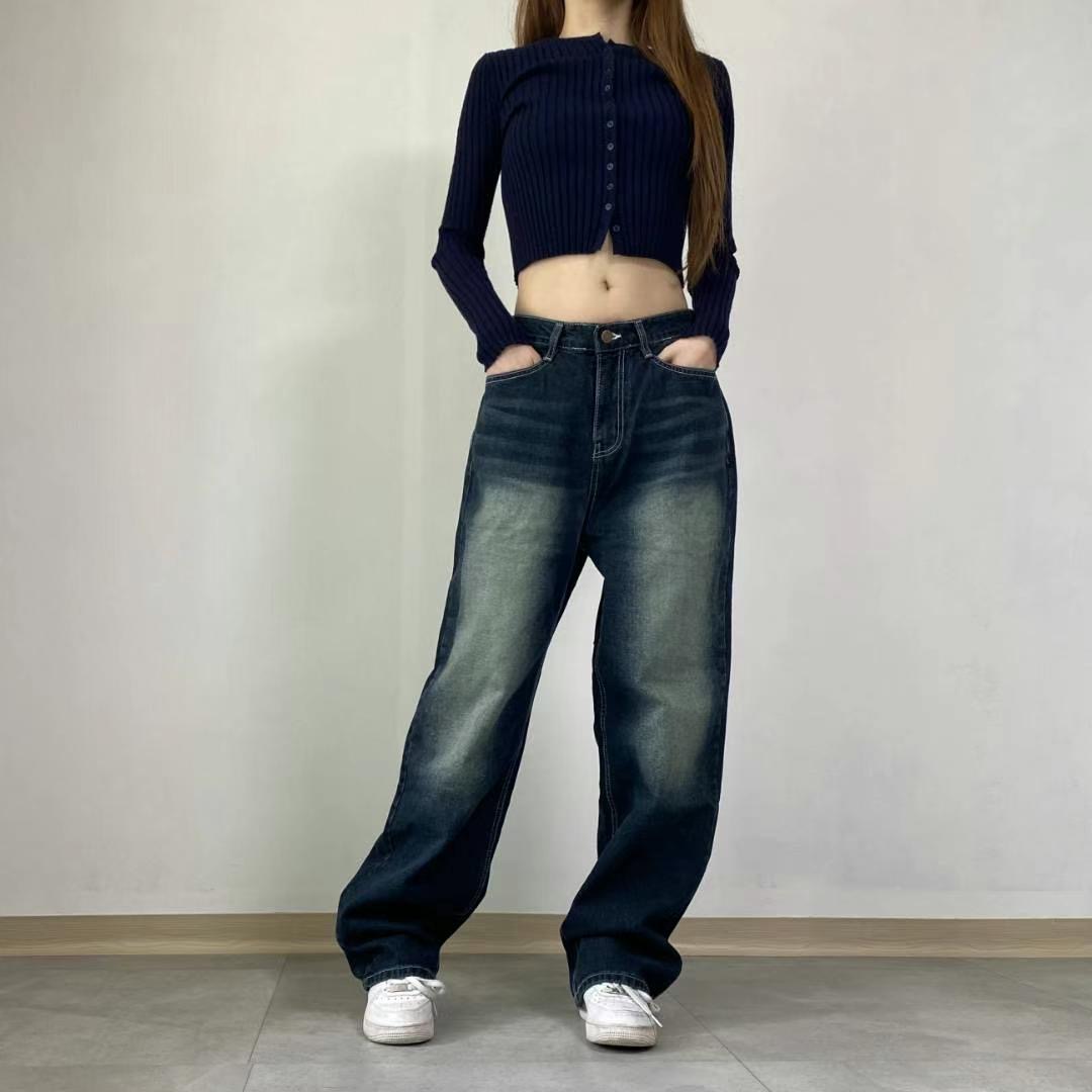 COCAREALDENI直郵韓國代購女裝新品推薦24秋冬熱賣牛仔褲THELACREAM牛仔褲