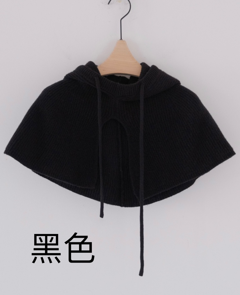 HONG-P直郵韓國代購女裝新款熱賣24秋冬真品圍巾披肩連帽HONG-P圍巾/披肩圖色2