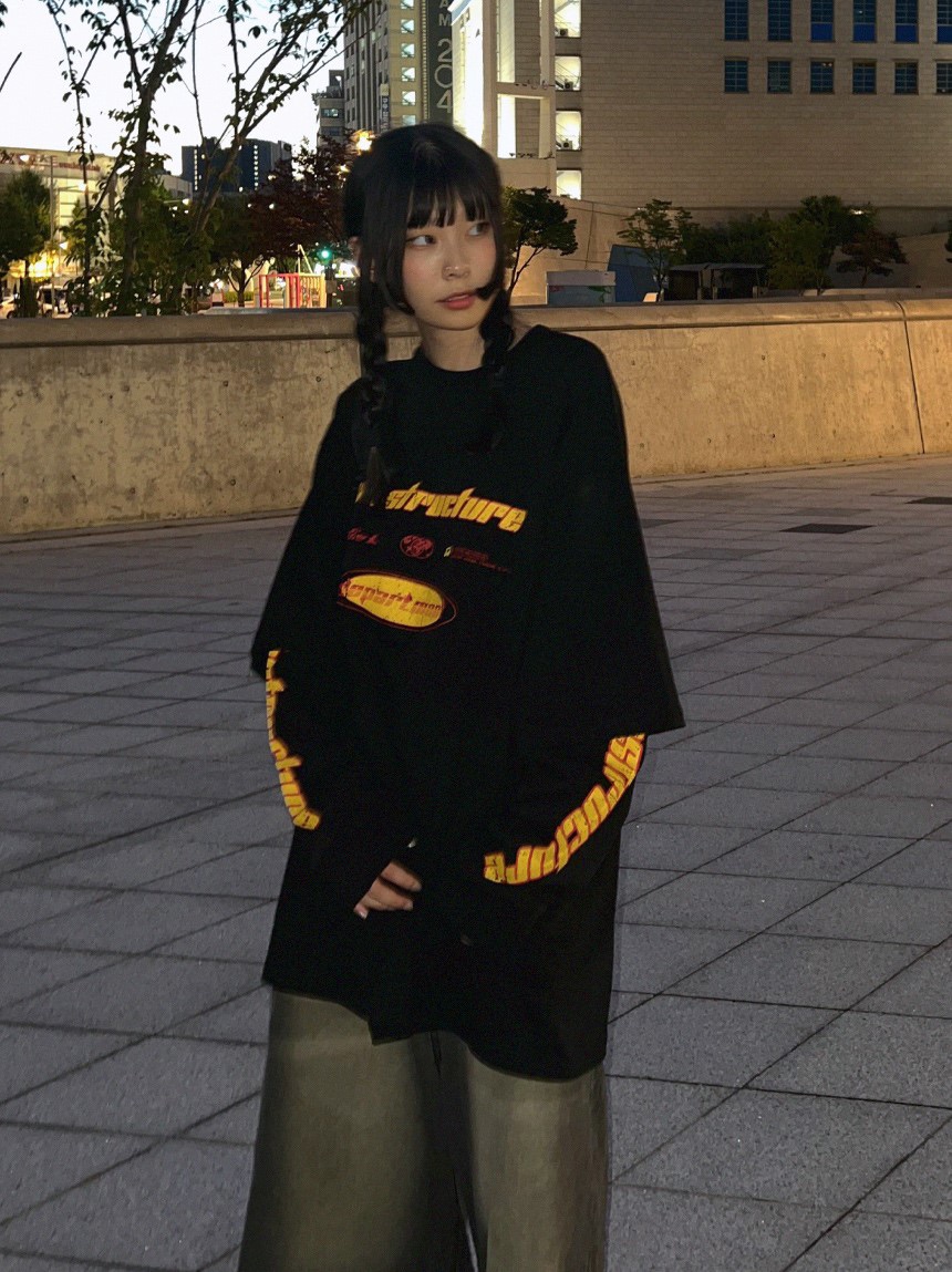 KSUBI直郵韓國代購女裝新款時尚職業推薦24秋冬休閑長袖T恤KSUBI長袖T恤