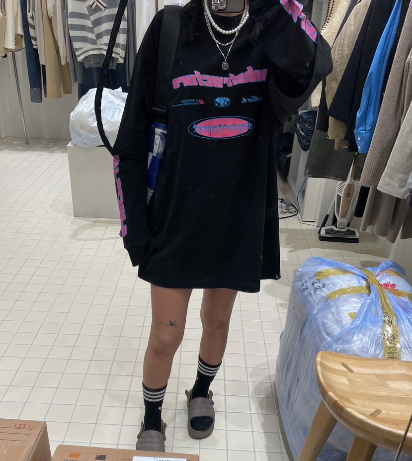 KSUBI直郵韓國代購女裝新款時尚職業推薦24秋冬休閑長袖T恤KSUBI長袖T恤