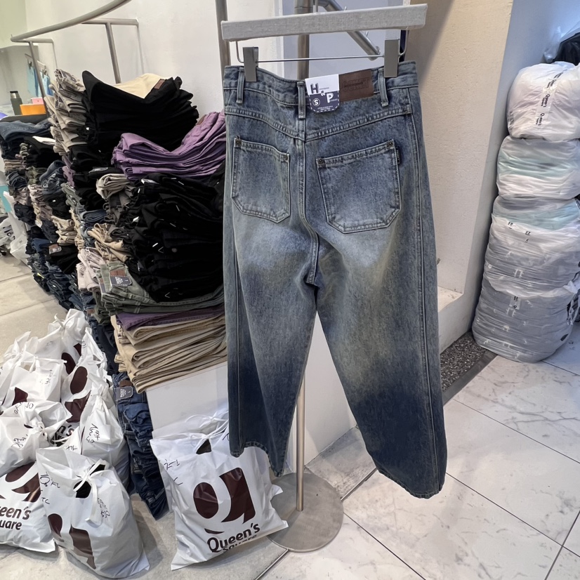 POCKET-Q直郵韓國代購女裝新品人氣推薦真品熱賣24秋冬牛仔褲POCKET-Q牛仔褲