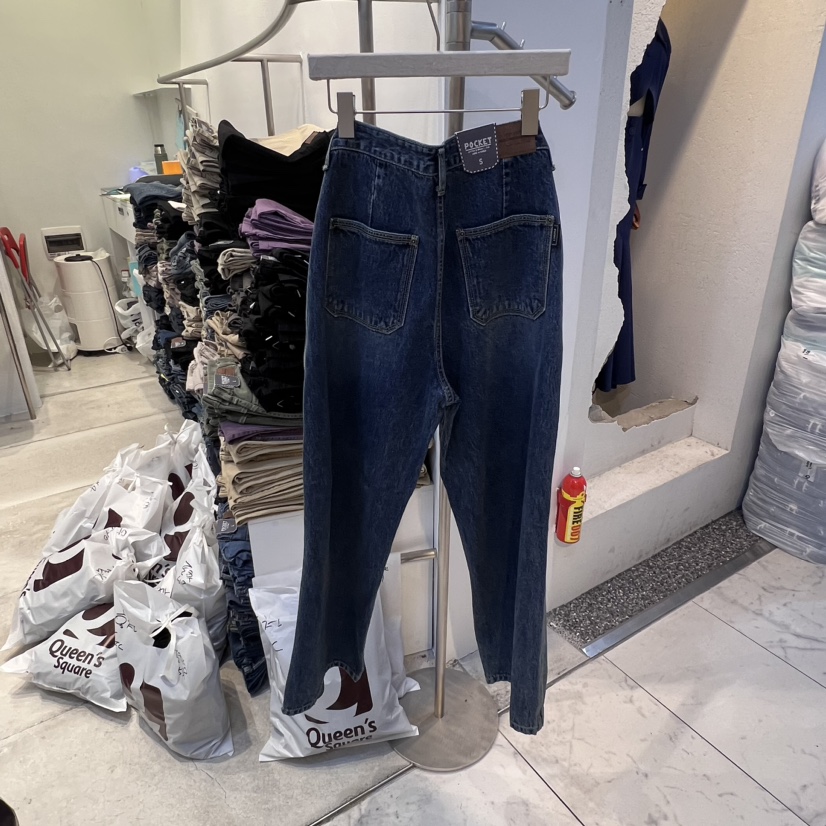 POCKET-Q韓國直郵東大門代購女裝新品熱賣真品休閑24秋冬牛仔褲POCKET-Q牛仔褲