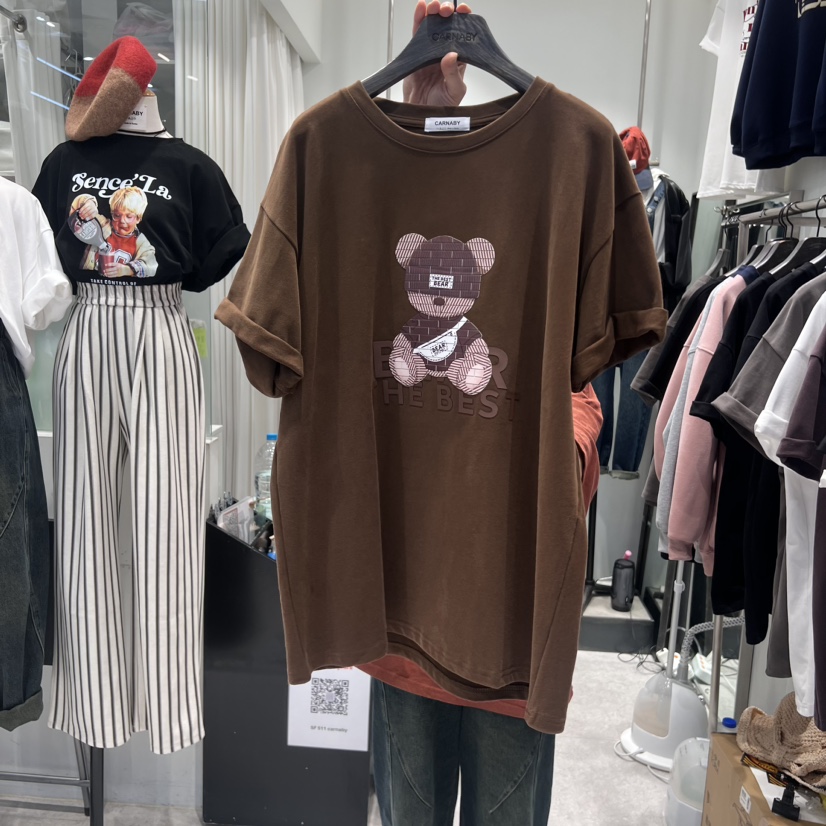 CARNABY韓國直郵女裝新品職業推薦真品24秋冬人氣時尚T恤CARNABYT恤圖色4