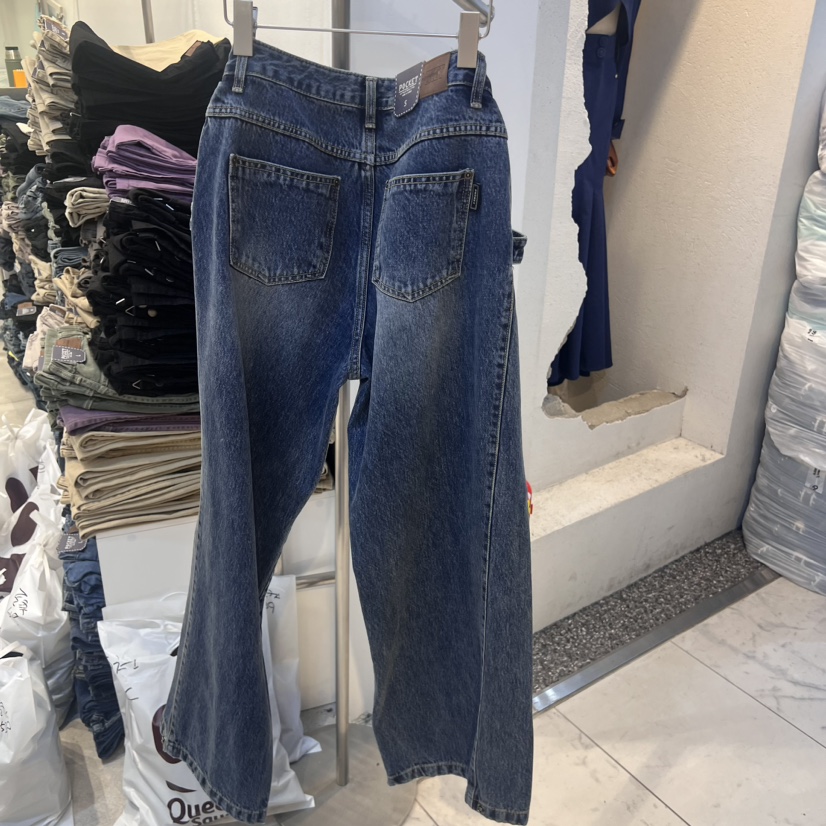 POCKET-Q韓國直郵東大門實拍女裝新款職業熱賣推薦24秋冬牛仔褲POCKET-Q牛仔褲