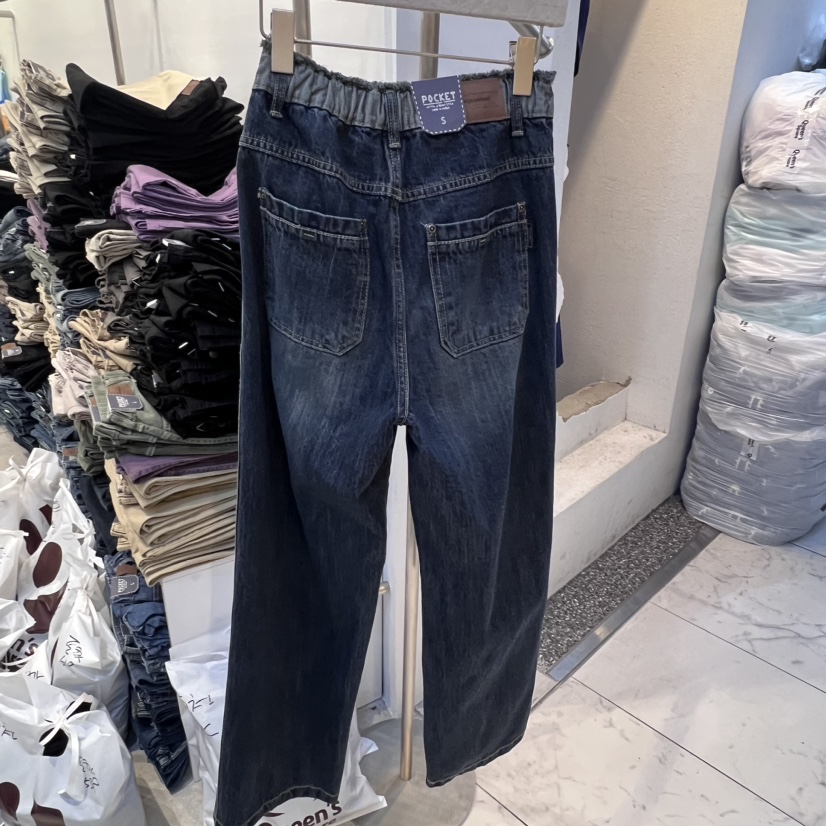 POCKET-Q韓國直郵東大門代購女裝新品職業休閑時尚真品牛仔褲POCKET-Q牛仔褲