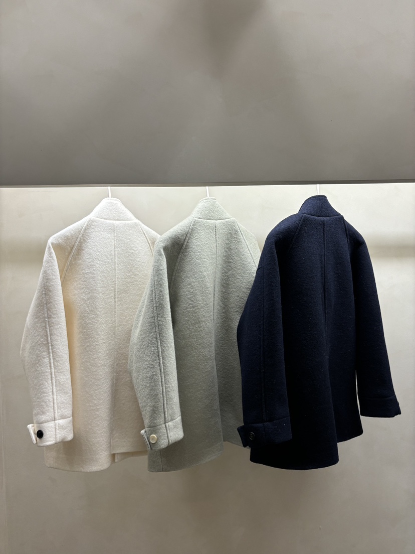 Waller直郵韓國代購女裝新品時尚職業熱賣人氣休閑中長款大衣NOTHING中長款大衣