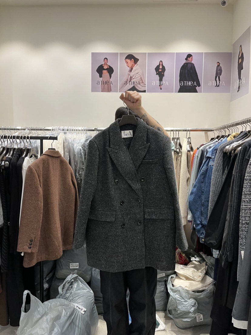 aTHeA直郵韓國代購女裝新品職業人氣真品熱賣休閑推薦24秋冬外套ATHEA外套