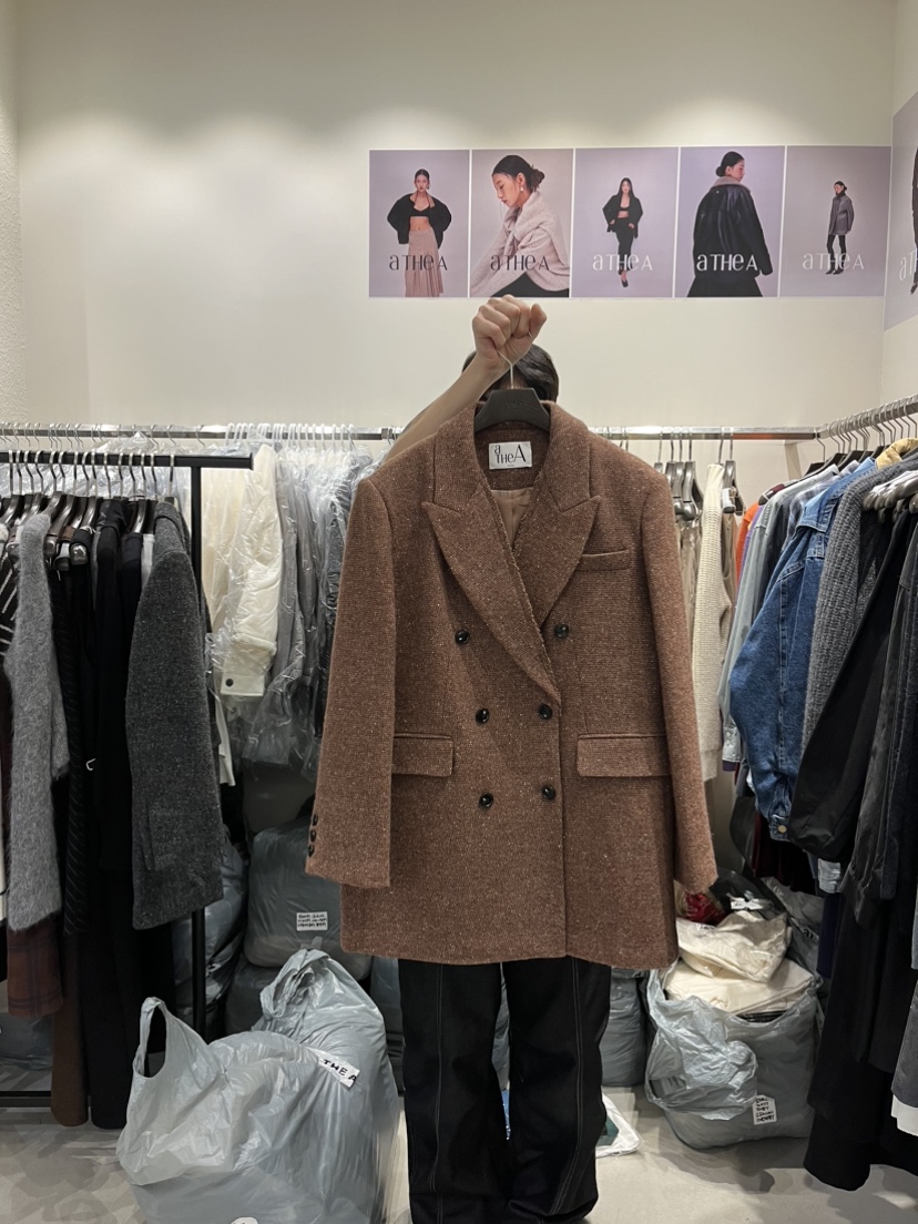 aTHeA直郵韓國代購女裝新品職業人氣真品熱賣休閑推薦24秋冬外套ATHEA外套