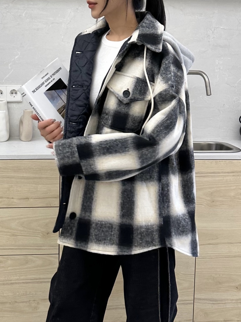 GLAM MOCHA直郵韓國代購女裝新款熱賣人氣休閑24秋冬夾克格紋SIERRA夾克