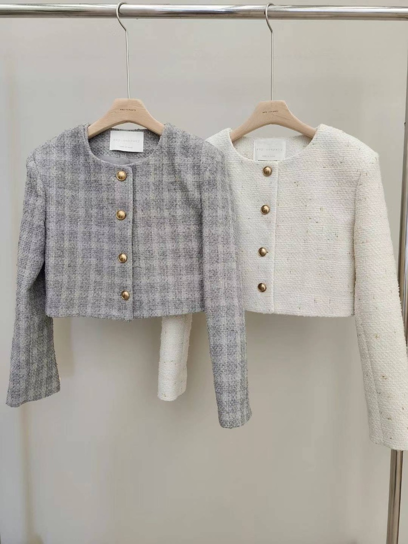 AMY COMPANY韓國直郵東大門代購女裝新品24秋冬夾克花呢MABE夾克
