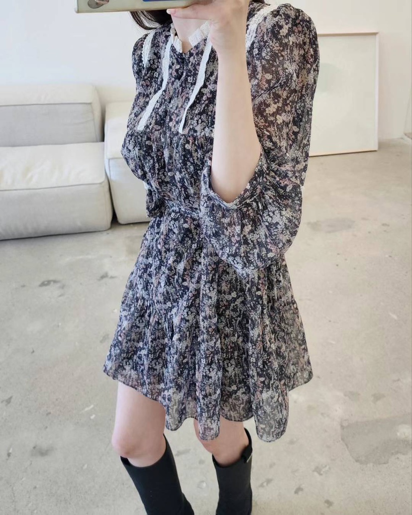 AMY COMPANY韓國直郵東大門代購女裝新品休閑職業連衣裙蕾絲MABE連衣裙