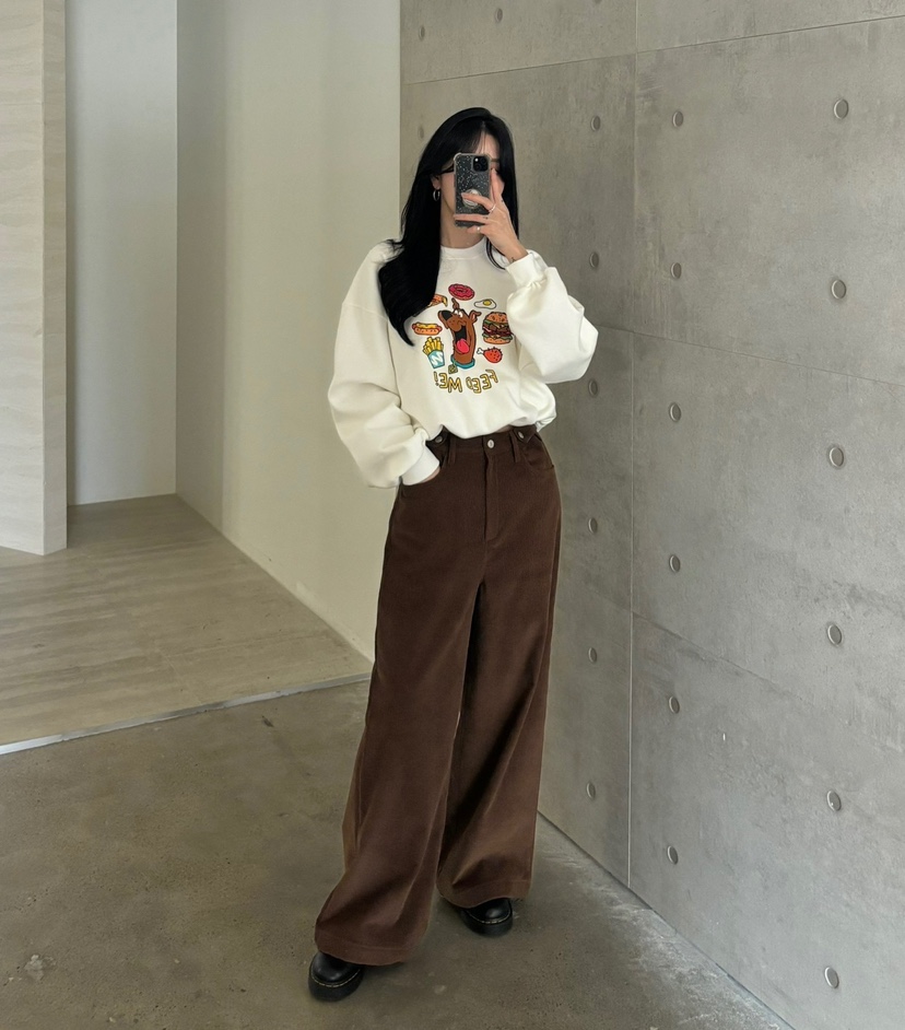 AMUSE SEOUL韓國直郵東大門代購女裝新品休閑24秋冬休閑褲加絨AMUSE SEOUL休閑褲