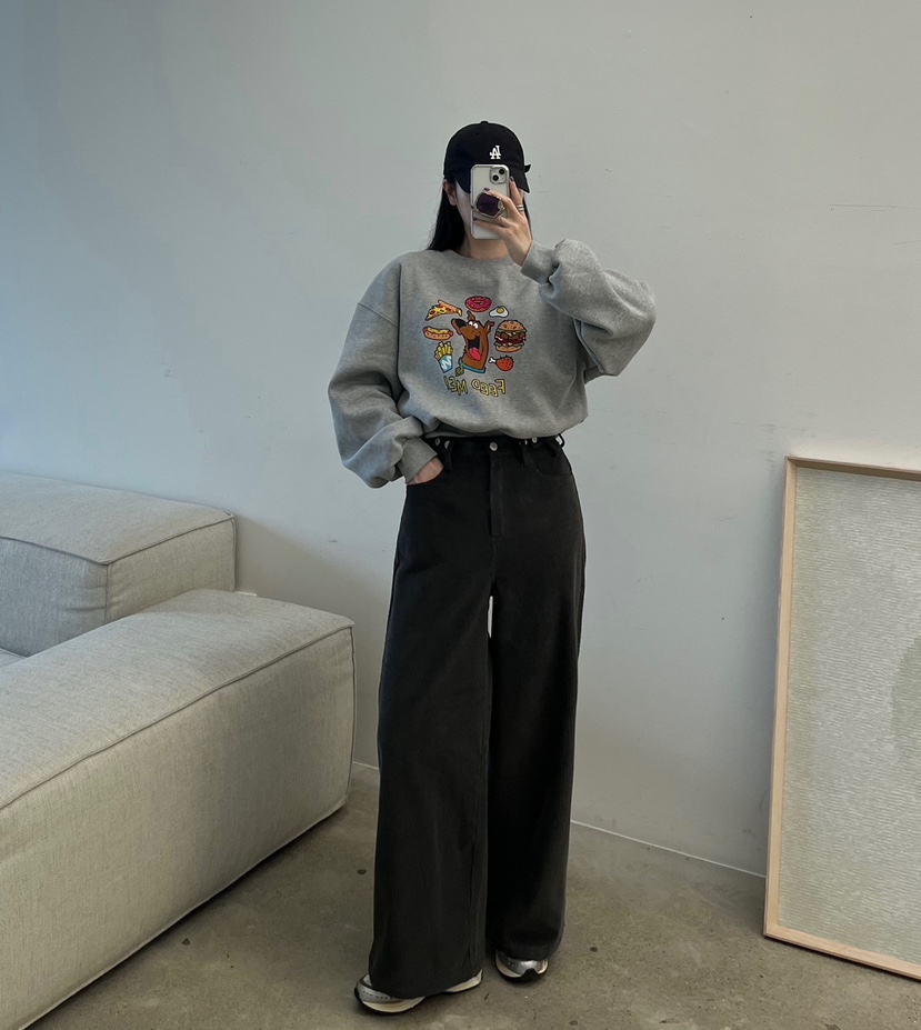 AMUSE SEOUL韓國直郵東大門代購女裝新品休閑24秋冬休閑褲加絨AMUSE SEOUL休閑褲