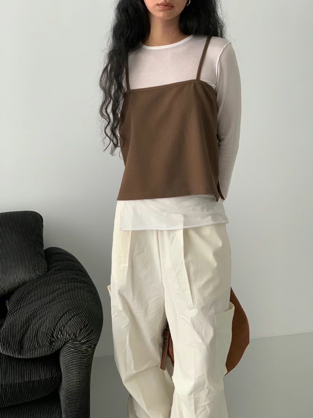 UNLESS東大門代購女士新品熱賣推薦24秋夏真品休閑吊帶背心UNLESS吊帶/背心
