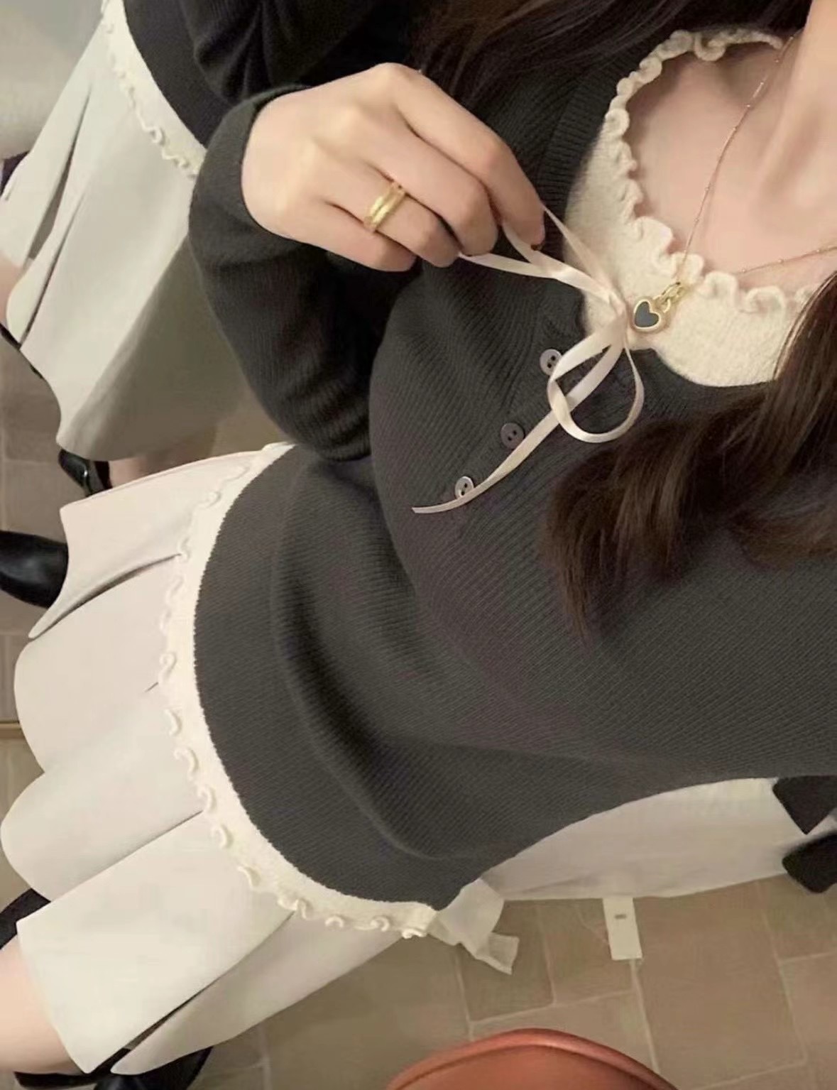 LUCKY STORE東大門實拍女裝新款真品人氣時尚休閑推薦針織衫ANGE針織衫