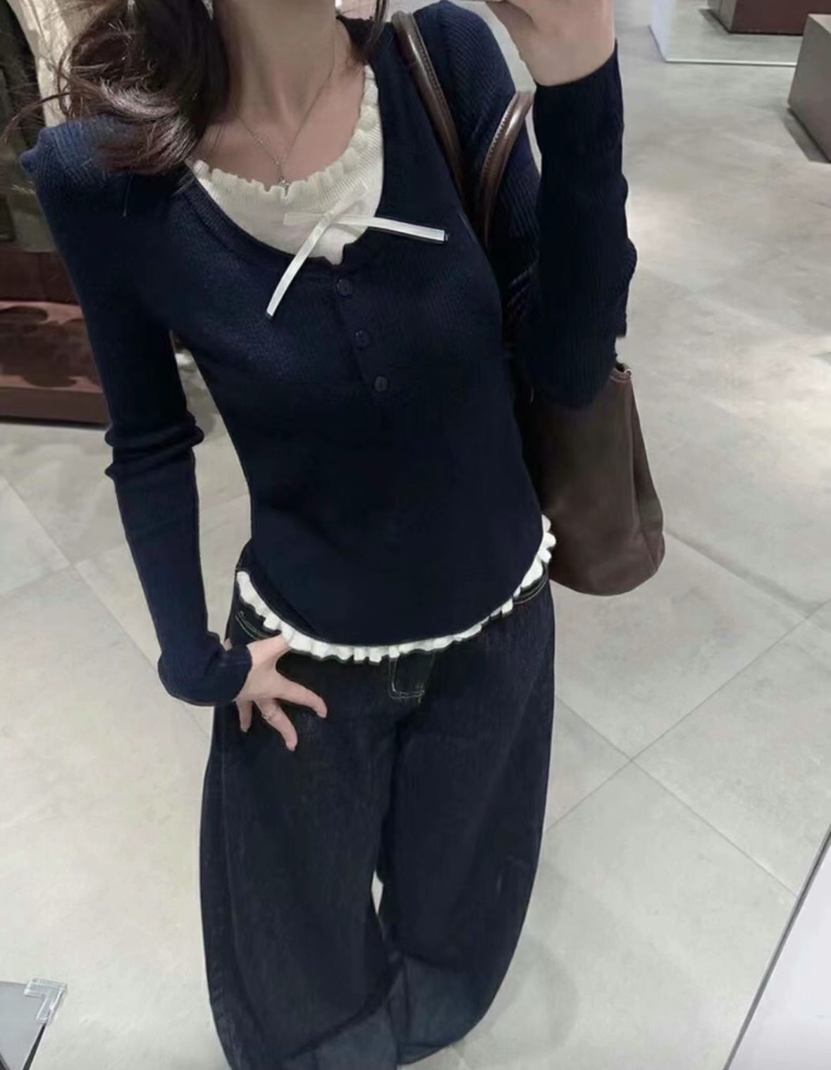 LUCKY STORE東大門實拍女裝新款真品人氣時尚休閑推薦針織衫ANGE針織衫圖色2