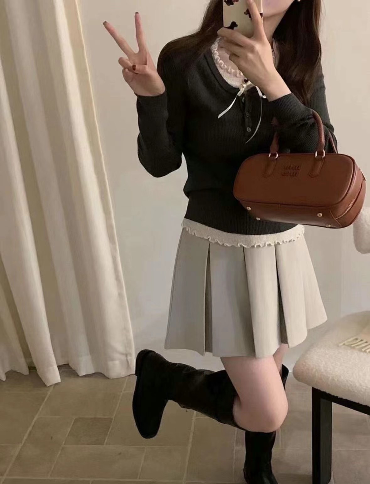 LUCKY STORE東大門實拍女裝新款真品人氣時尚休閑推薦針織衫ANGE針織衫圖色3