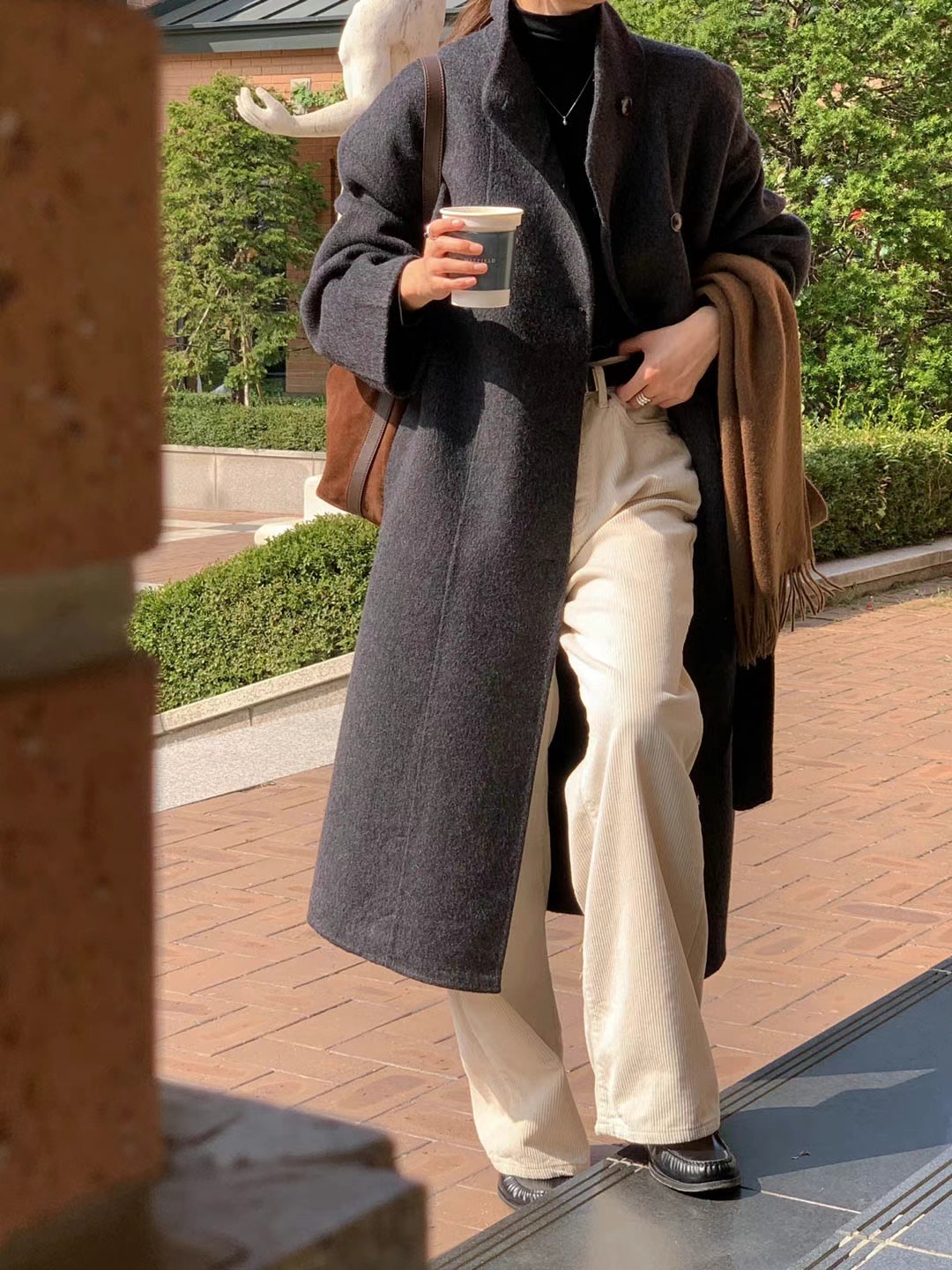 SIGNATURE韓國直郵女裝新款24秋夏時尚人氣真品中長款大衣SIGNATURE中長款大衣