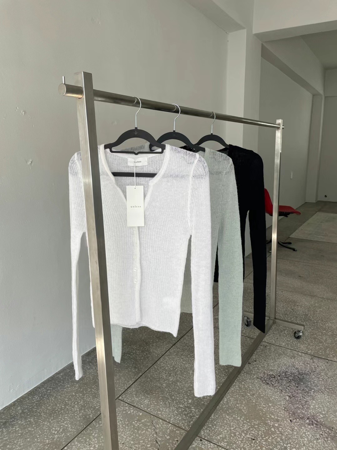 UNLESS韓國代購女裝新款人氣真品職業熱賣24秋夏時尚針織衫UNLESS針織衫圖色3左三色