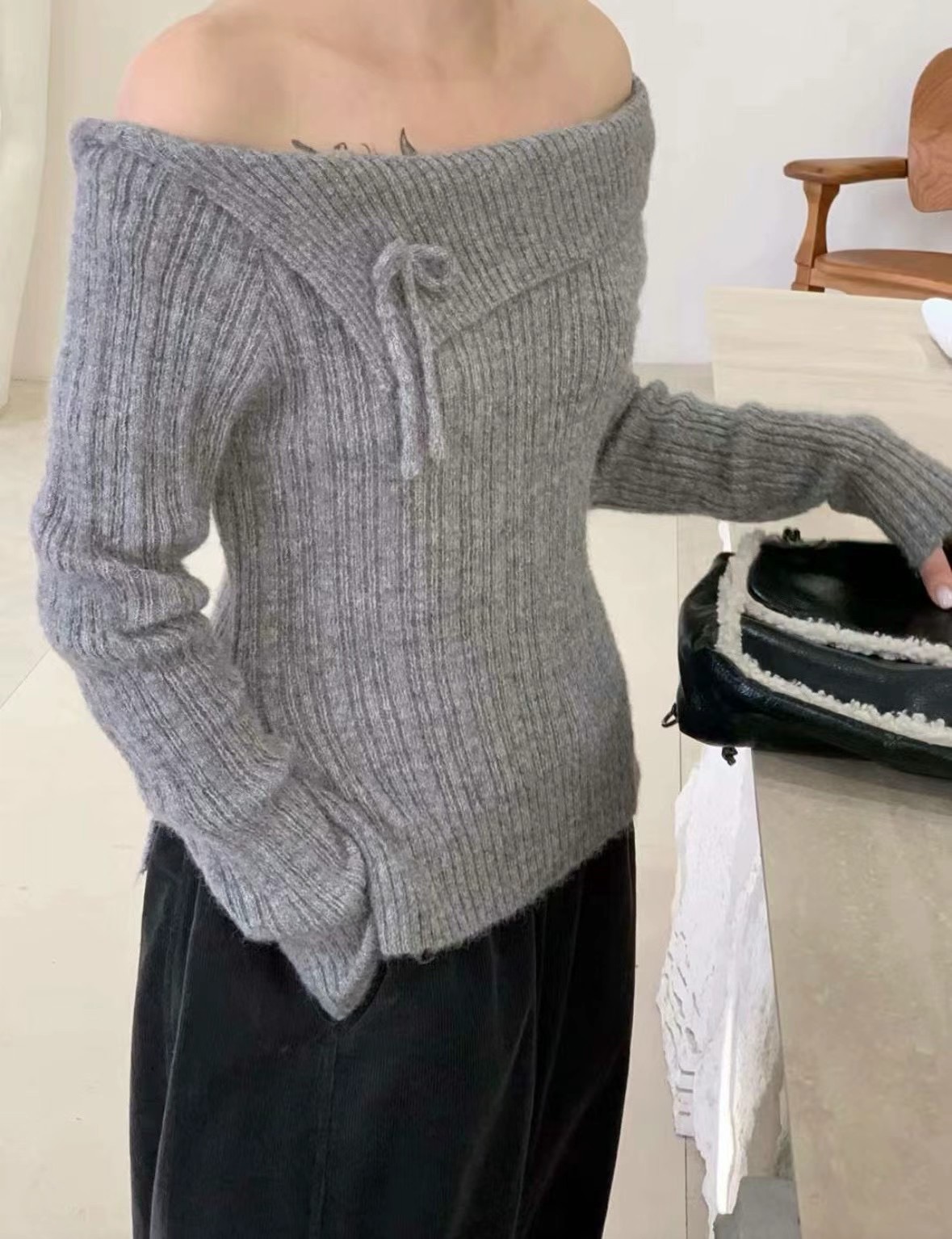 LUCKY STORE東大門代購女裝新品人氣職業時尚真品休閑針織衫WEEK PLAN針織衫