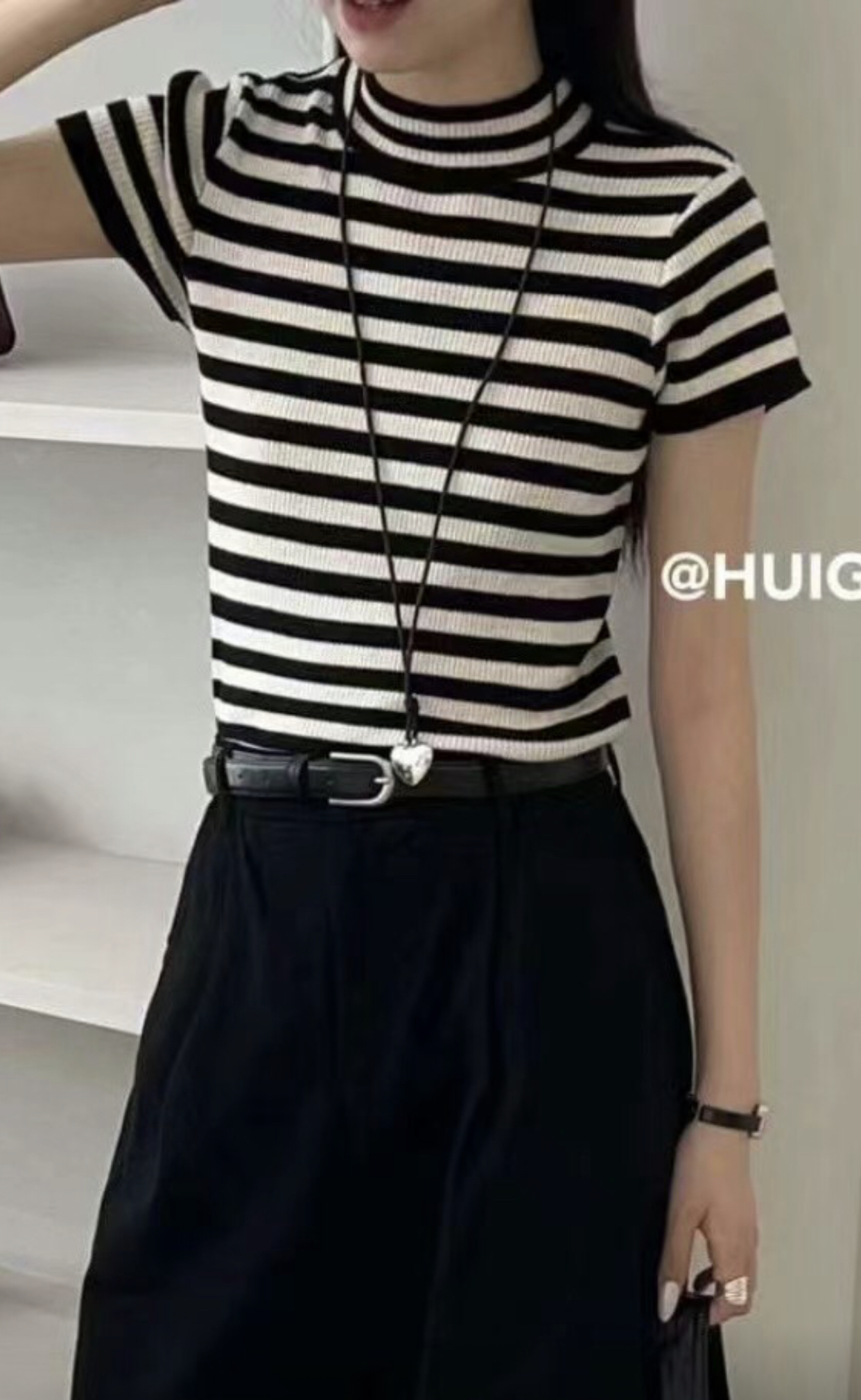 LUCKY STORE東大門代購女裝新款推薦職業24秋夏真品熱賣T恤WEEK PLANT恤圖色1