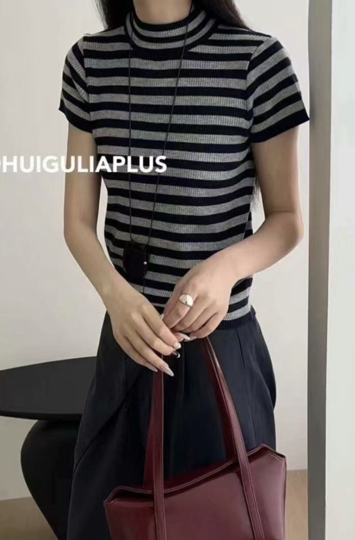 LUCKY STORE東大門代購女裝新款推薦職業24秋夏真品熱賣T恤WEEK PLANT恤圖色2