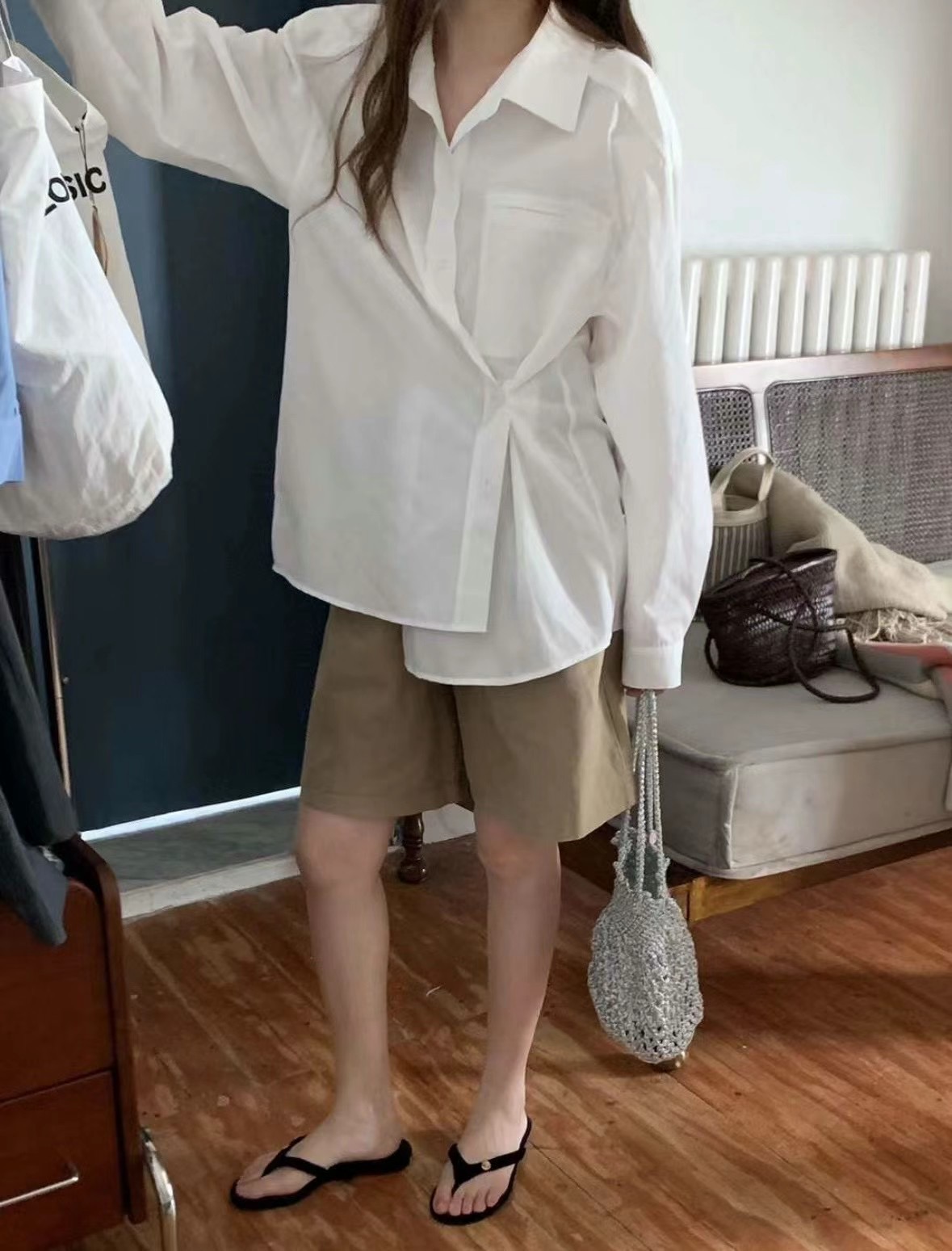 LUCKY STORE東大門代購女裝新品推薦人氣真品時尚襯衫蕾絲衫ANGE襯衫/蕾絲衫圖色2