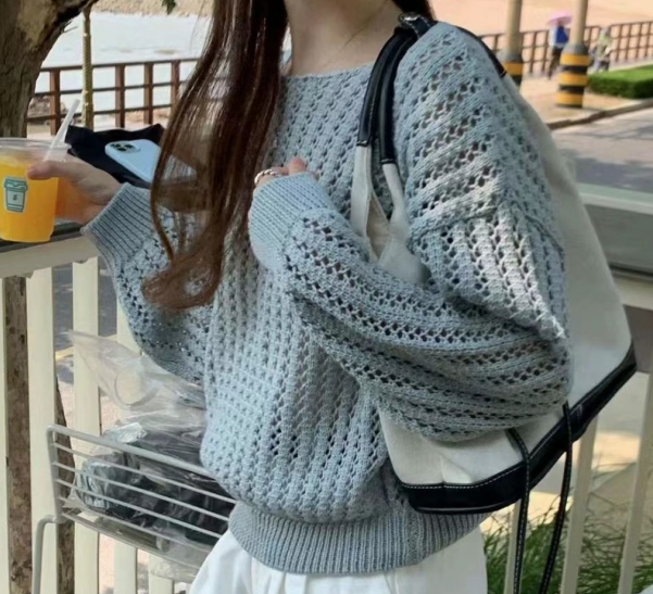 LUCKY STORE韓國代購女士新品熱賣職業推薦休閑人氣針織衫ANGE針織衫圖色2