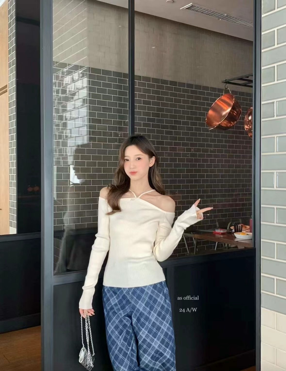 LUCKY STORE韓國直郵女士新款時尚人氣休閑推薦真品長袖T恤WEEK PLAN長袖T恤圖色1