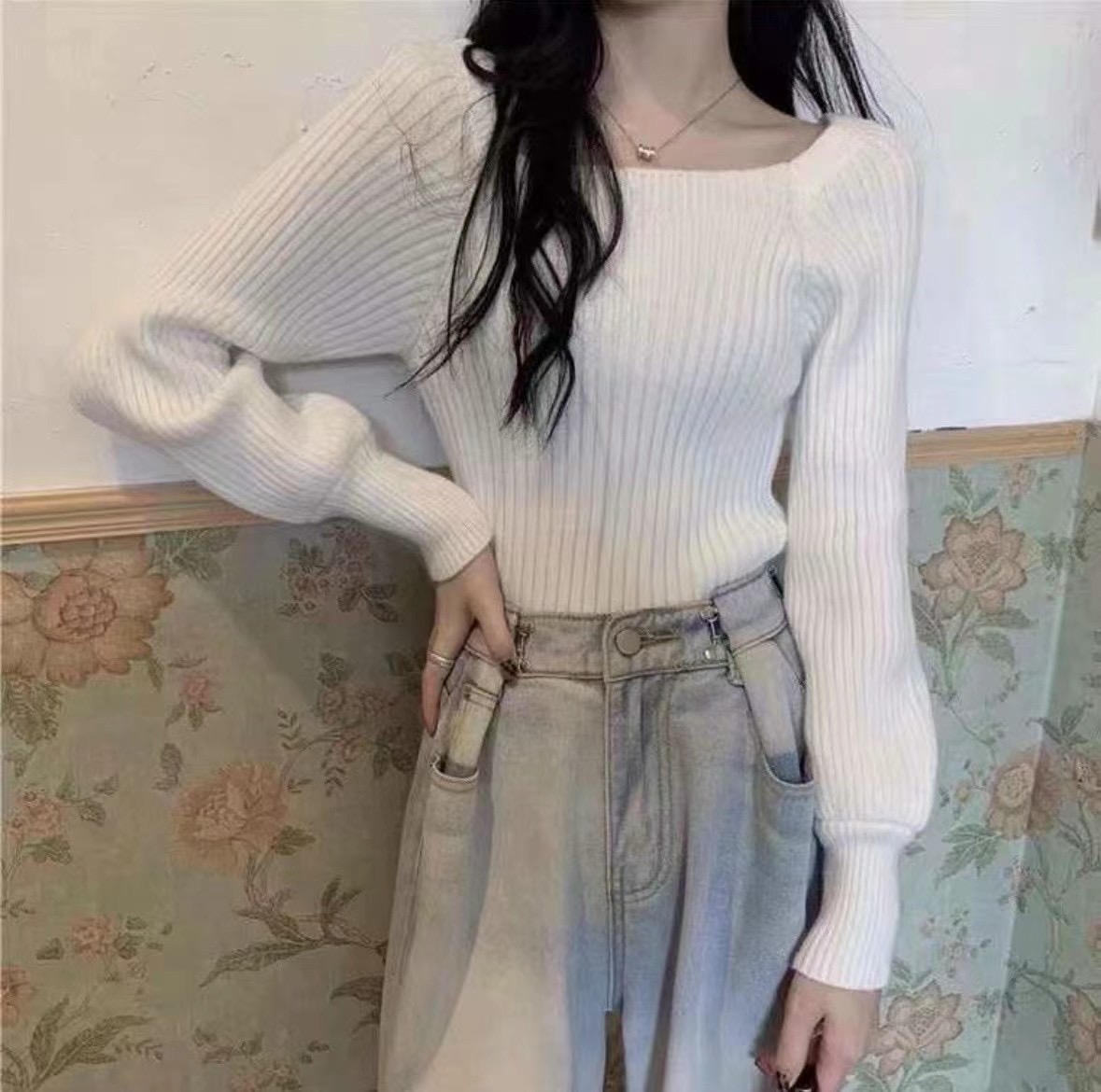 LUCKY STORE東大門直郵女裝新品推薦真品職業人氣時尚針織衫WEEK PLAN針織衫圖色1