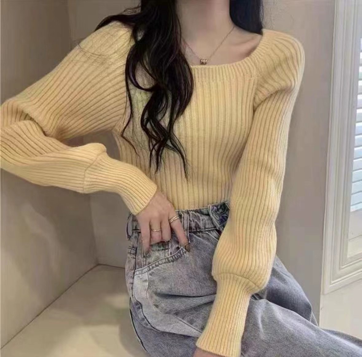 LUCKY STORE東大門直郵女裝新品推薦真品職業人氣時尚針織衫WEEK PLAN針織衫圖色2