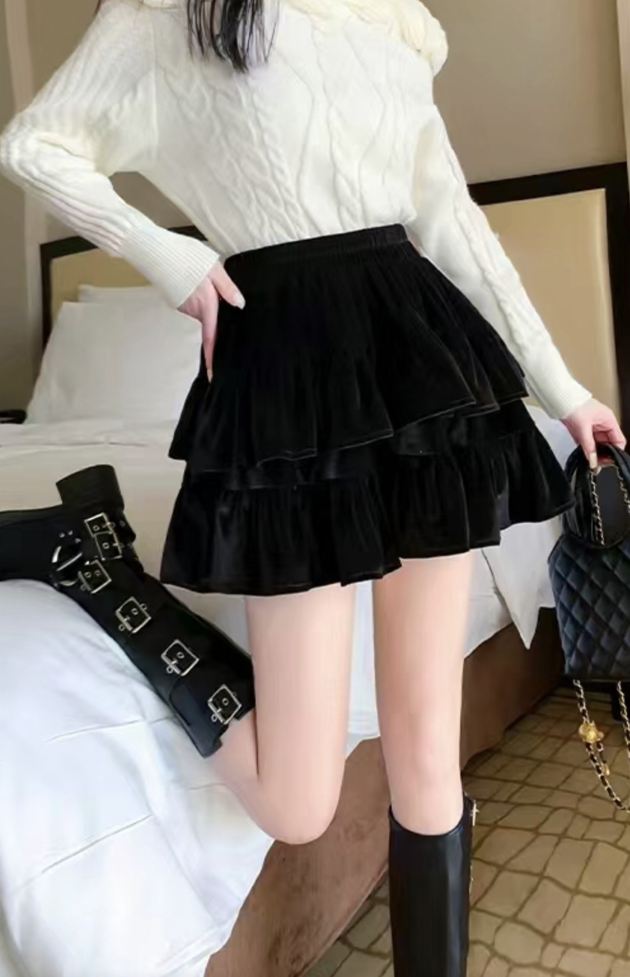 LUCKY STORE韓國代購女裝新款職業熱賣24秋夏時尚人氣短裙WEEK PLAN短裙圖色2