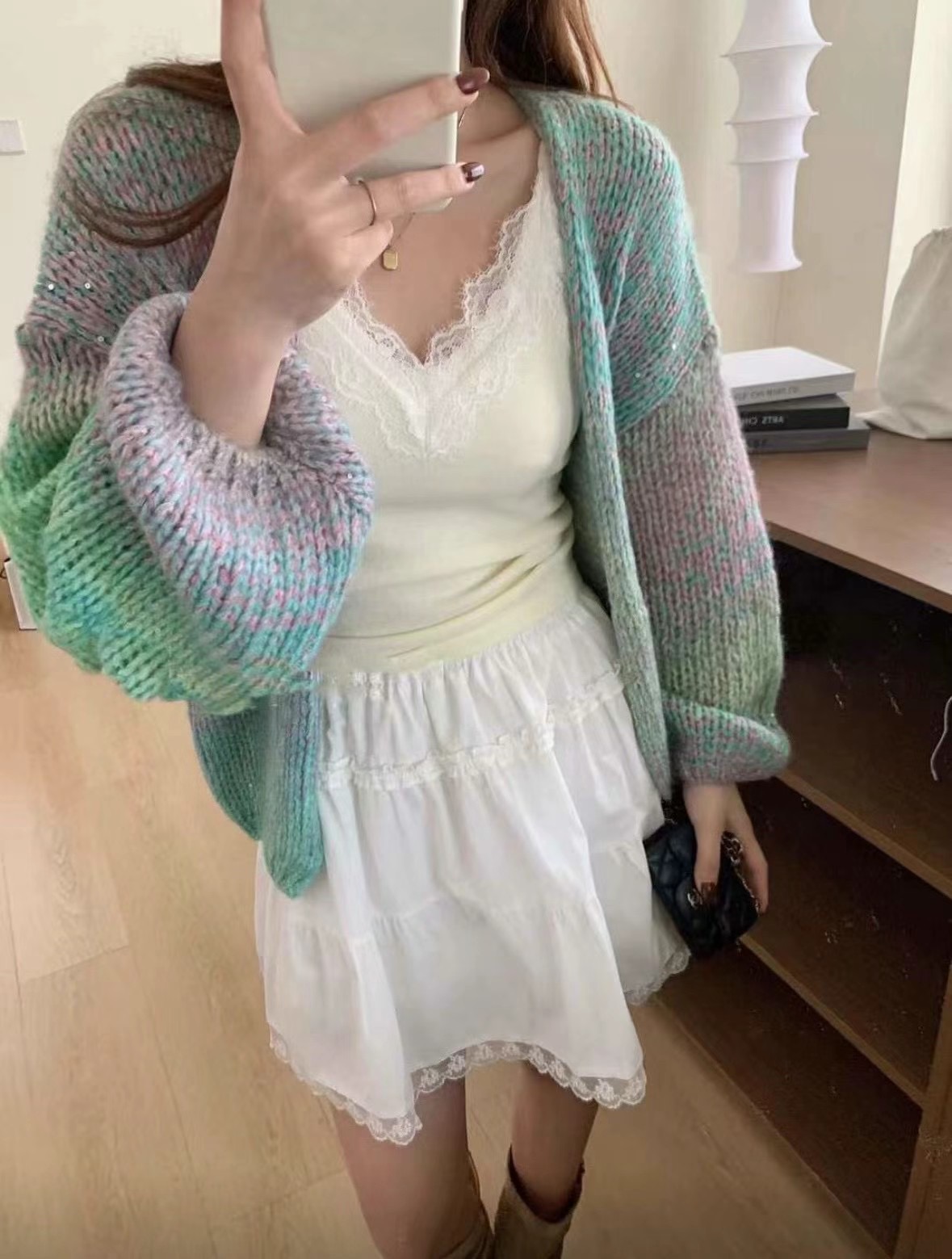 LUCKY STORE東大門實拍女裝新款人氣熱賣真品職業24秋夏針織衫ANGE針織衫