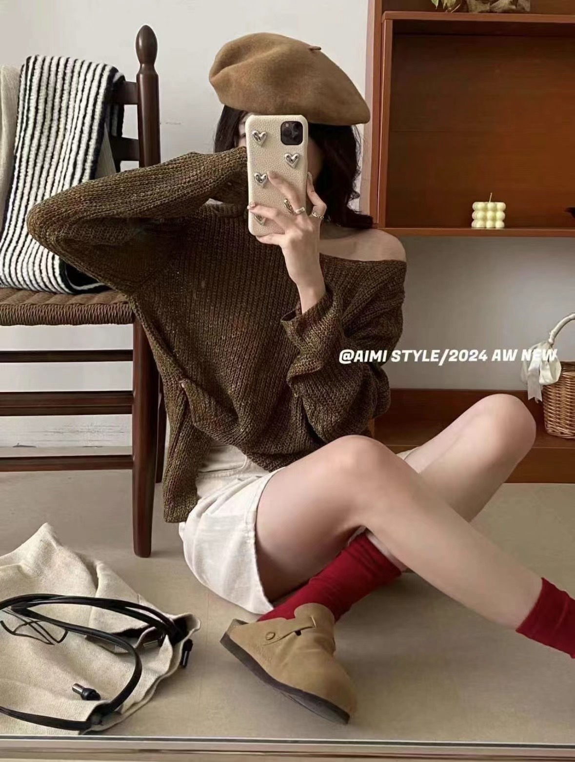 LUCKY STORE韓國代購女裝新款人氣時尚真品休閑熱賣針織衫WEEK PLAN針織衫