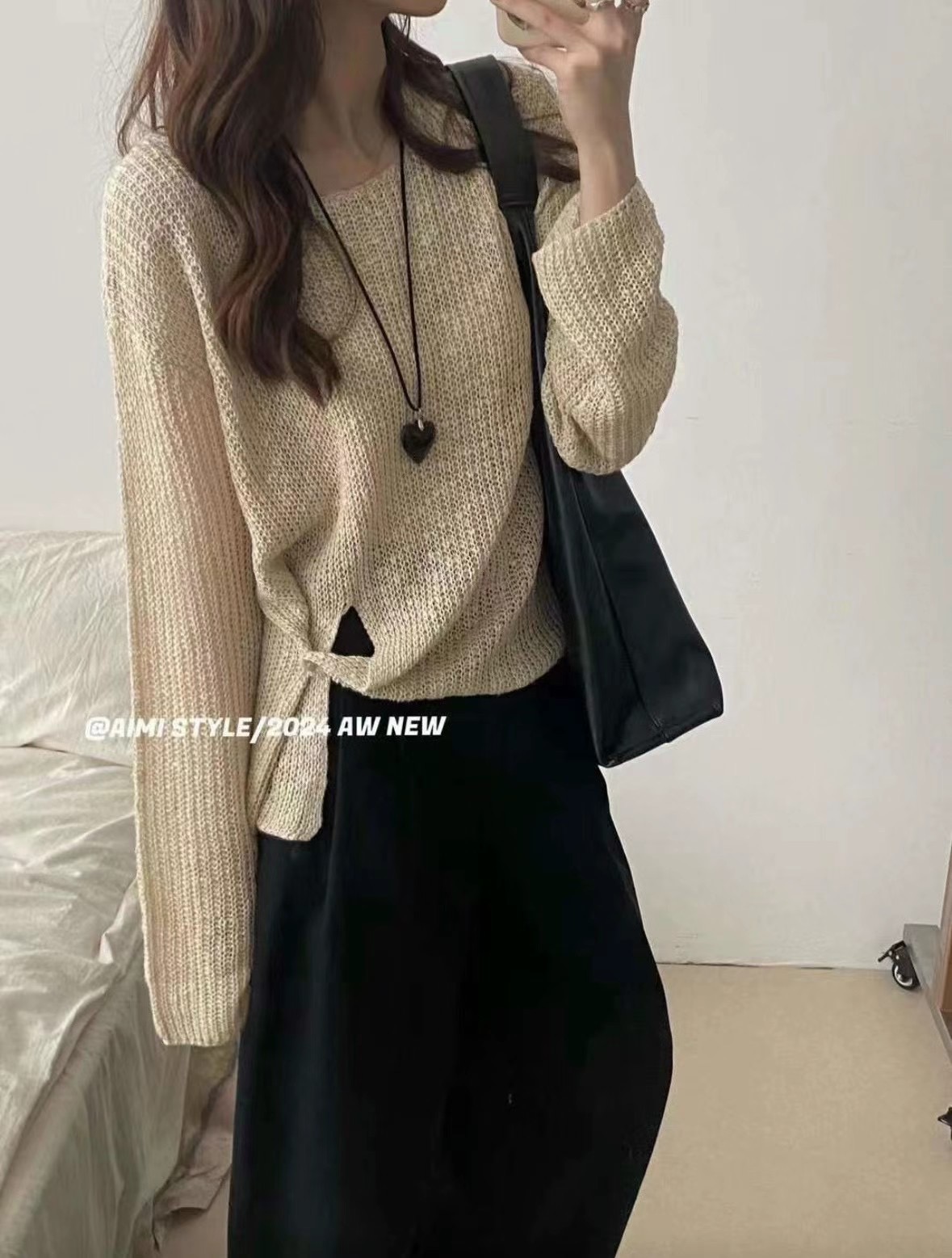 LUCKY STORE韓國代購女裝新款人氣時尚真品休閑熱賣針織衫WEEK PLAN針織衫圖色1