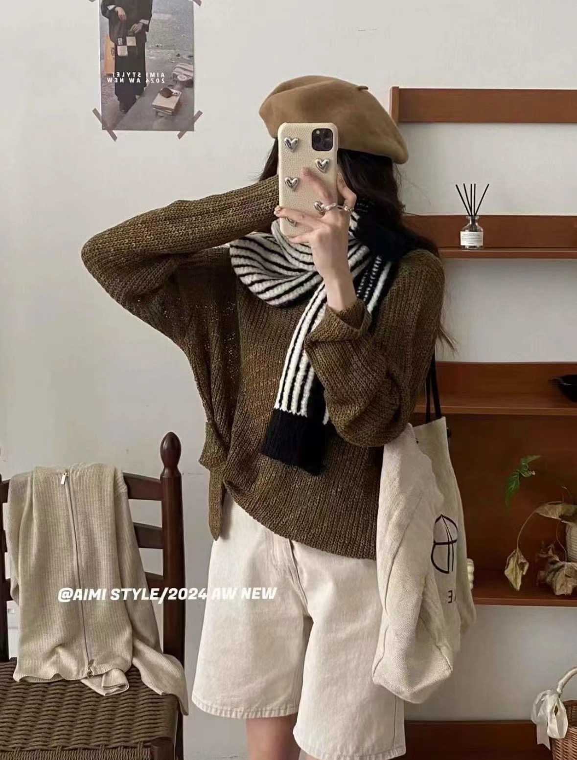 LUCKY STORE韓國代購女裝新款人氣時尚真品休閑熱賣針織衫WEEK PLAN針織衫圖色2