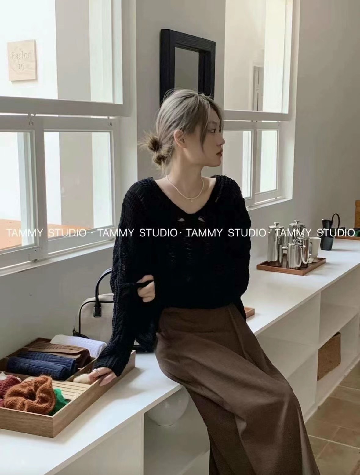 LUCKY STORE東大門代購女士新品時尚推薦人氣熱賣真品針織衫WEEK PLAN針織衫