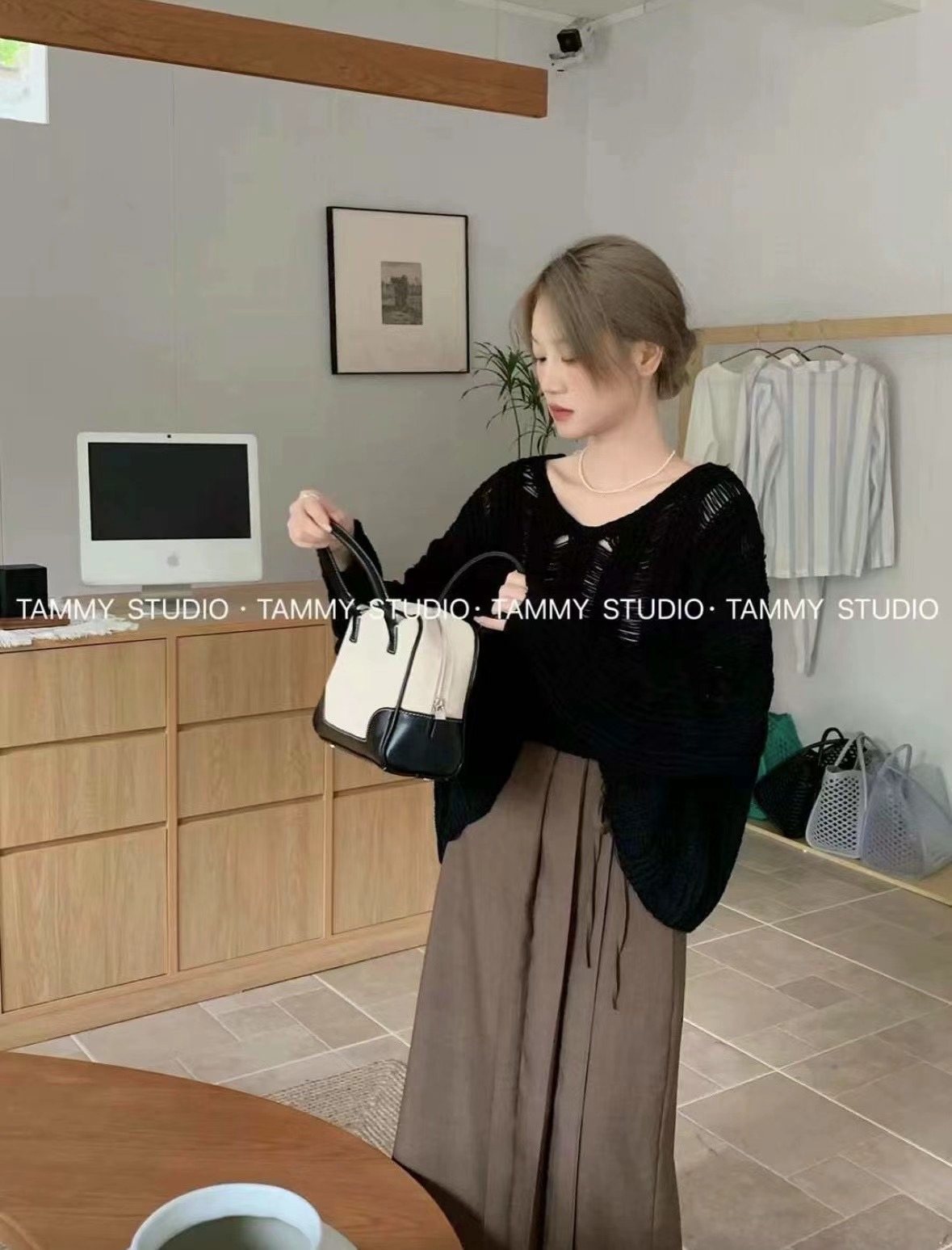 LUCKY STORE東大門代購女士新品時尚推薦人氣熱賣真品針織衫WEEK PLAN針織衫圖色3