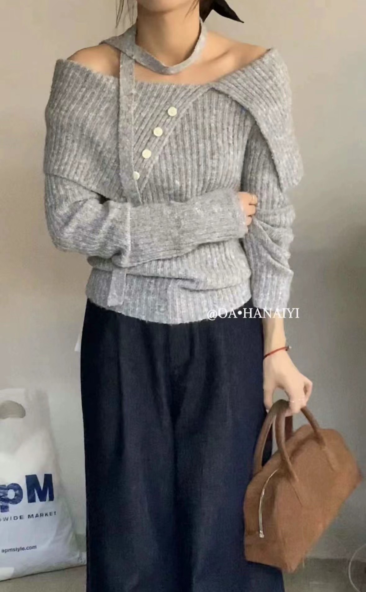 LUCKY STORE韓國代購女士新款熱賣職業時尚真品推薦針織衫ANGE針織衫