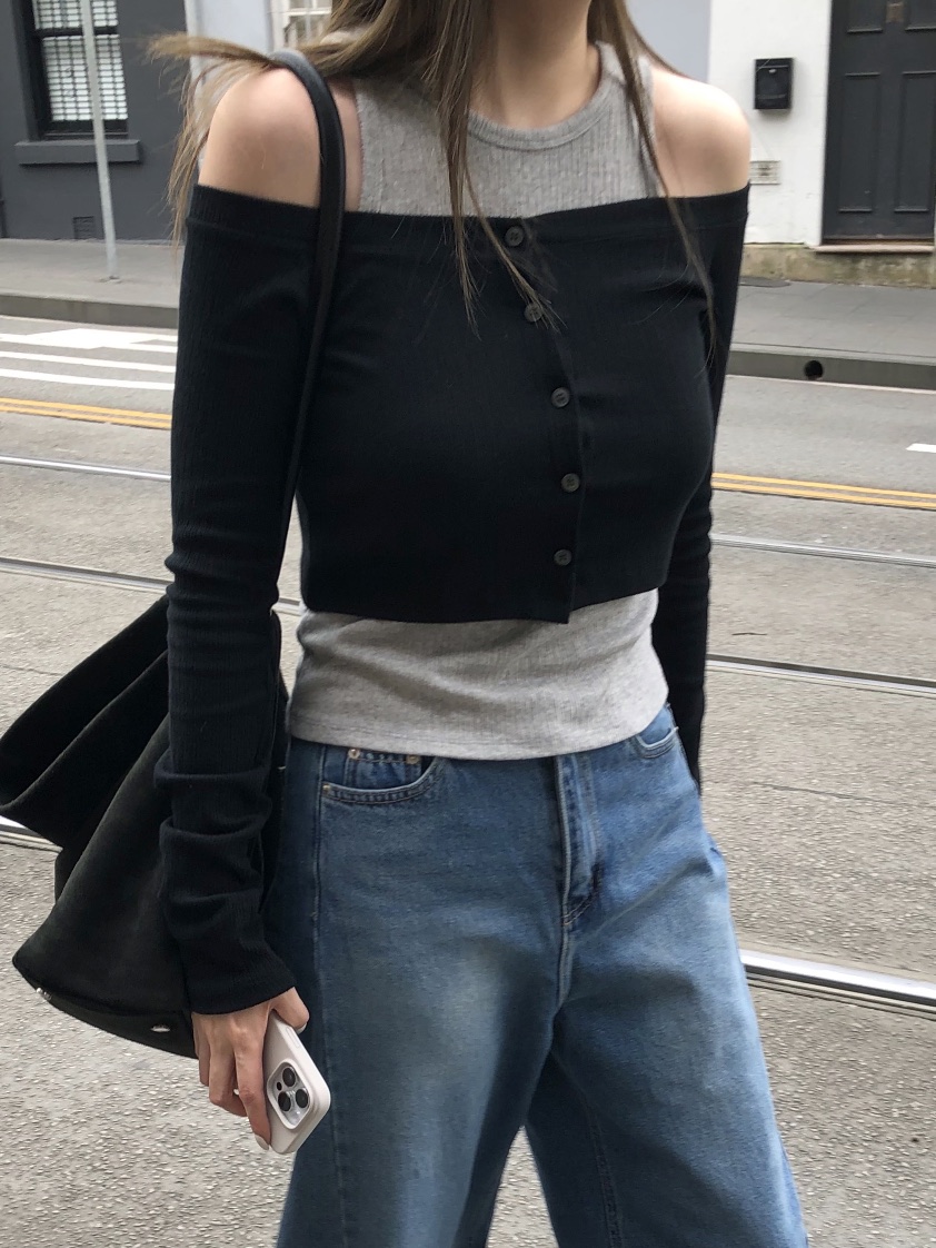 BOWIE韓國直郵東大門實拍女裝新款推薦職業休閑人氣套裝開衫BOWIE套裝
