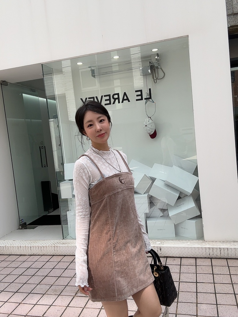 PALETTE韓國直郵東大門代購女裝新款真品休閑人氣連衣裙天鵝絨PALETTE連衣裙