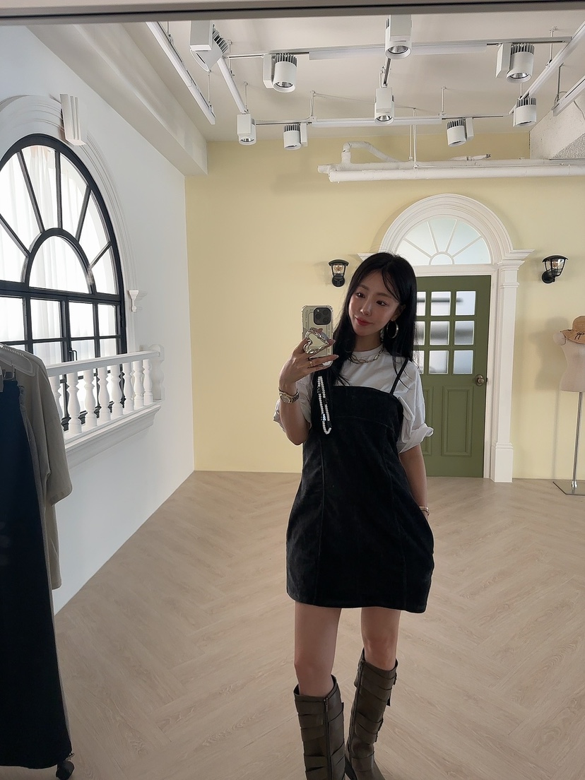 PALETTE韓國直郵東大門代購女裝新款真品休閑人氣連衣裙天鵝絨PALETTE連衣裙