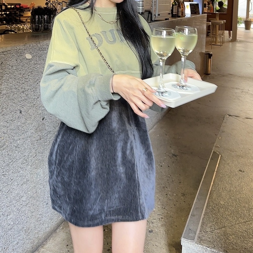 PALETTE韓國直郵東大門代購女裝新款真品休閑人氣連衣裙天鵝絨PALETTE連衣裙