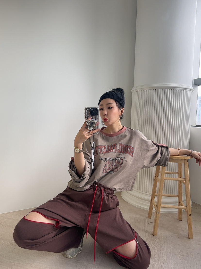PALETTE韓國直郵女裝新款真品時尚職業熱賣推薦24秋冬休閑褲皮草PALETTE休閑褲