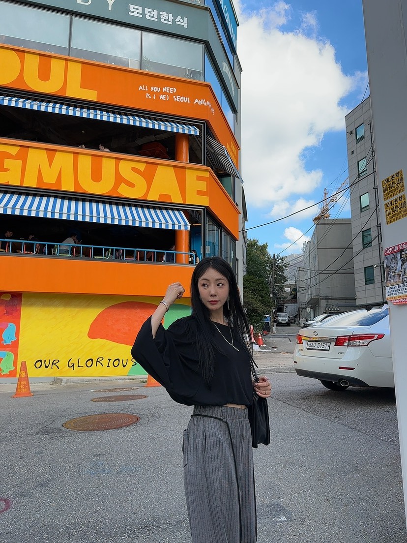PALETTE韓國直郵女裝新品職業真品24秋冬時尚人氣長袖T恤PALETTE長袖T恤